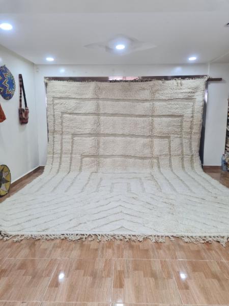 White Latir Marokkaans handgemaakt tapijt